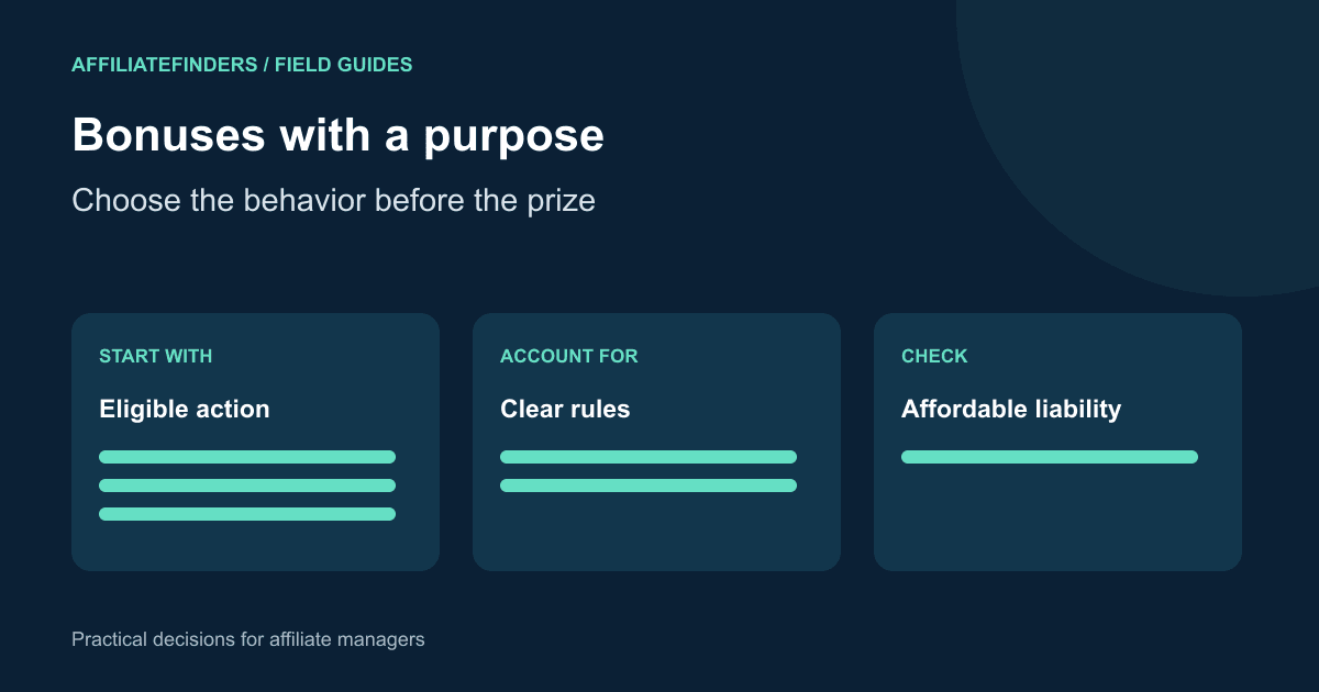 How to Plan Affiliate Bonuses That Are Worth Paying