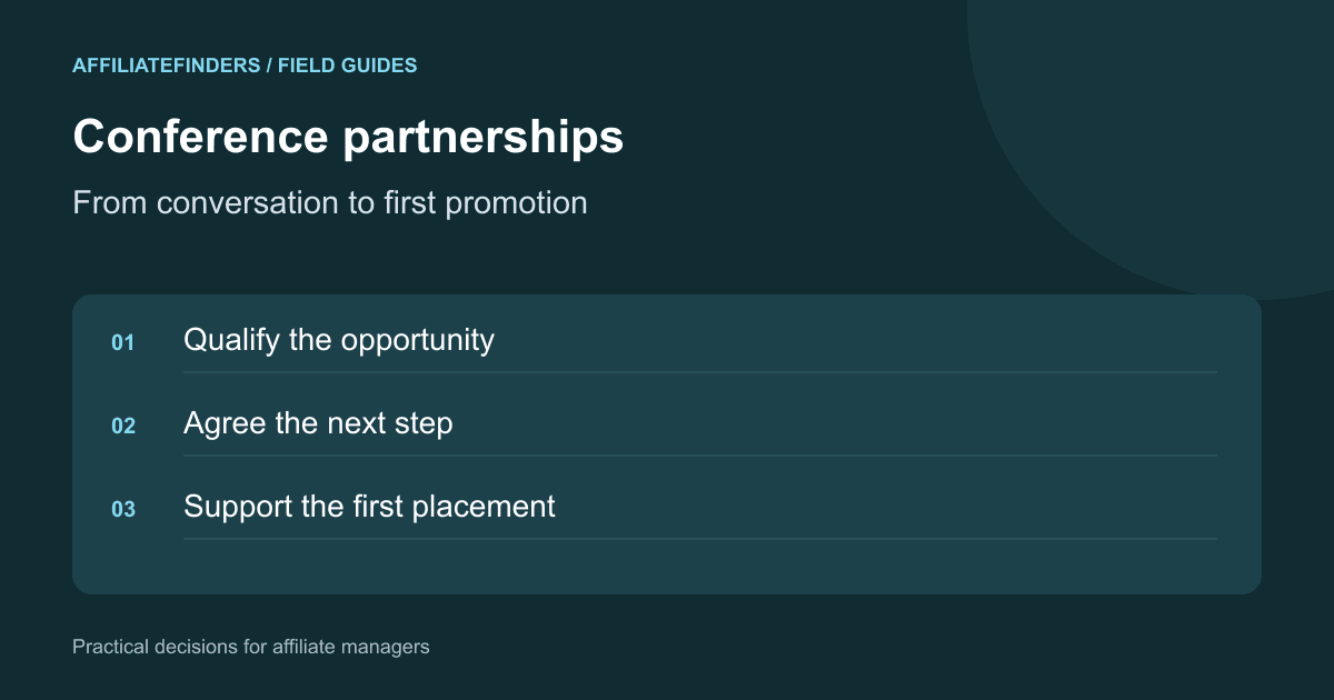 How to Turn Conference Conversations into Active Affiliate Partnerships