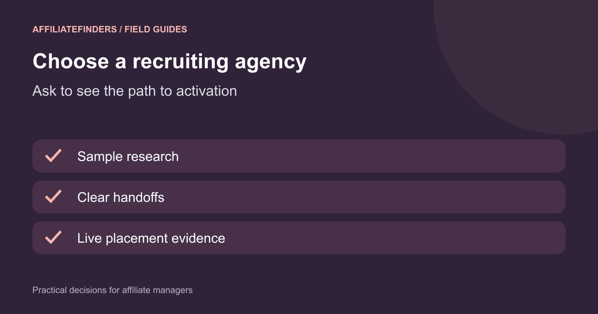 How to Choose an Affiliate Agency That Recruits and Activates Partners